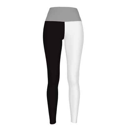 Women's Monochrome Mirage High Waist Stretchy Leggings - Lunacy Deals & Designs