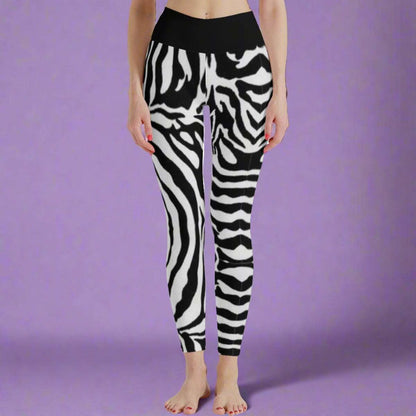 Women's Striped Savanna High Waist Stretchy Leggings - Lunacy Deals & Designs