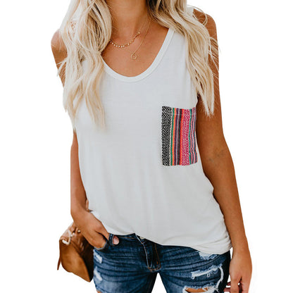 Women's Sleeveless Front-Pocket Top - Lunacy Deals & Designs