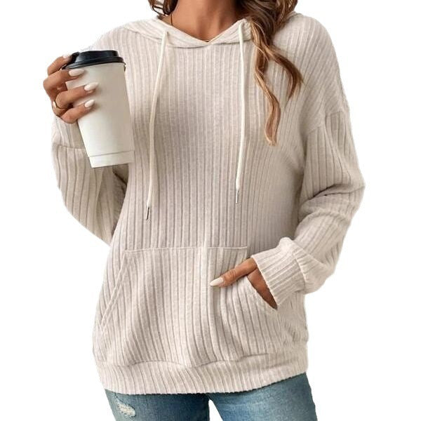 Women's Sunken Stripe Hooded Sweatshirt