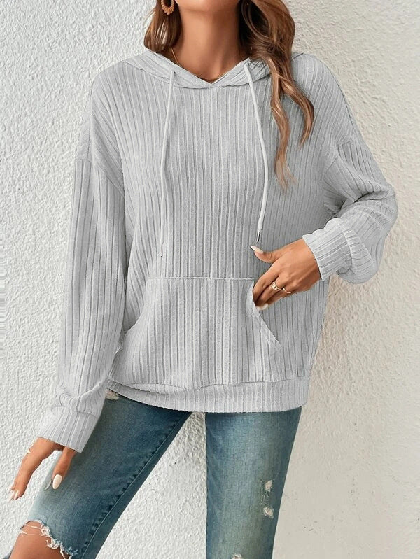 Women's Sunken Stripe Hooded Sweatshirt