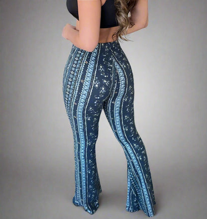 Women's Flared Boho Print Pants