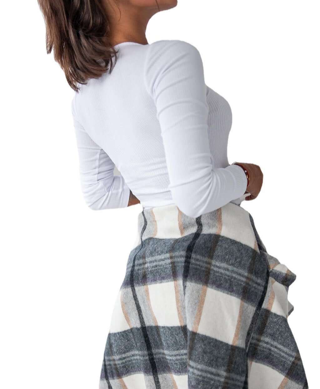 Women's Lace-Up Ribbed Knit Top - Lunacy Deals & Designs