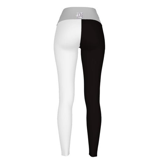 Women's Monochrome Mirage High Waist Stretchy Leggings - Lunacy Deals & Designs