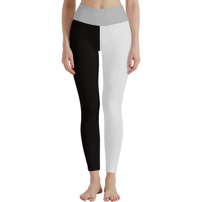 Women's Monochrome Mirage High Waist Stretchy Leggings - Lunacy Deals & Designs