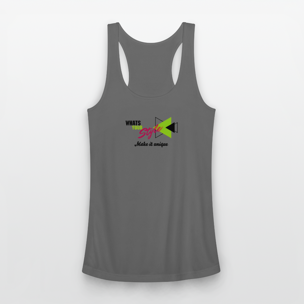 Women’s Racerback Tank Top | Customizable - charcoal