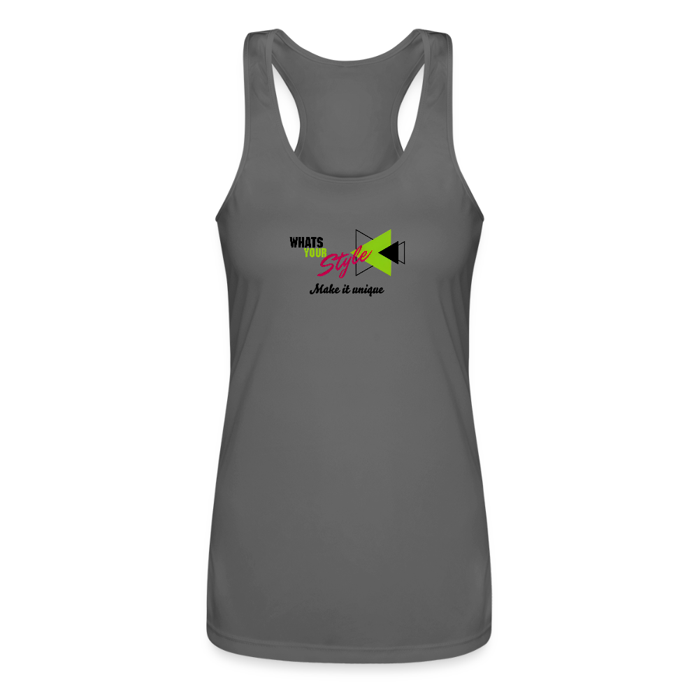Women’s Racerback Tank Top | Customizable - charcoal