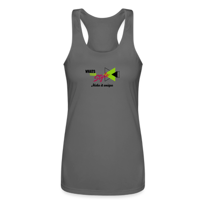 Women’s Racerback Tank Top | Customizable - charcoal
