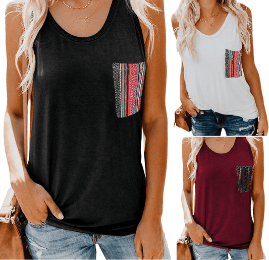 Women's Sleeveless Front-Pocket Top - Lunacy Deals & Designs