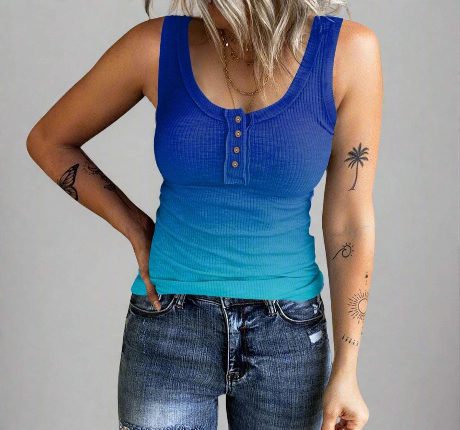 Women's Gradient Sleeveless Top - Lunacy Deals & Designs