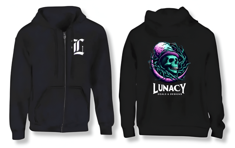 Cotton Lunacy Zip-Up Hoodie (6 color options) - Lunacy Deals & Designs