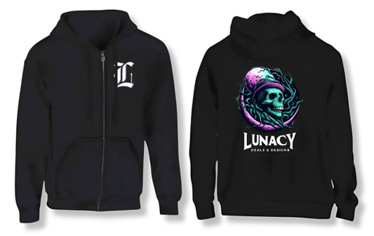 Cotton Lunacy Zip-Up Hoodie (6 color options) - Lunacy Deals & Designs