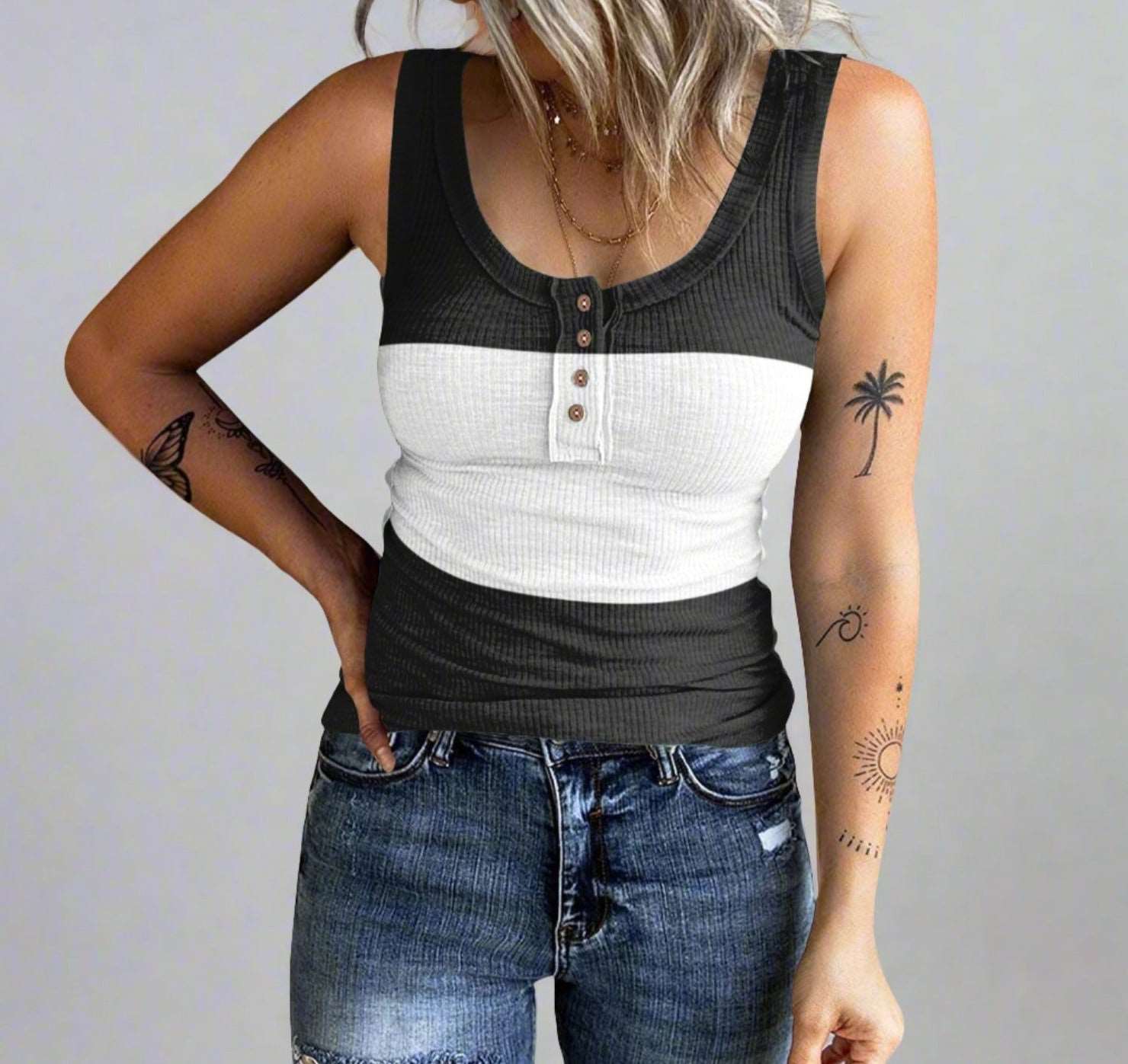 Women's Gradient Sleeveless Top - Lunacy Deals & Designs