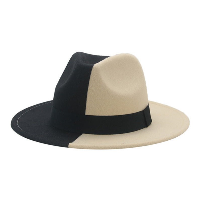 Dual Colored Felt Fedora Jazz Hat - Lunacy Deals & Designs