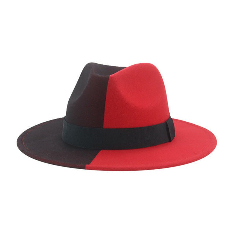 Dual Colored Felt Fedora Jazz Hat - Lunacy Deals & Designs