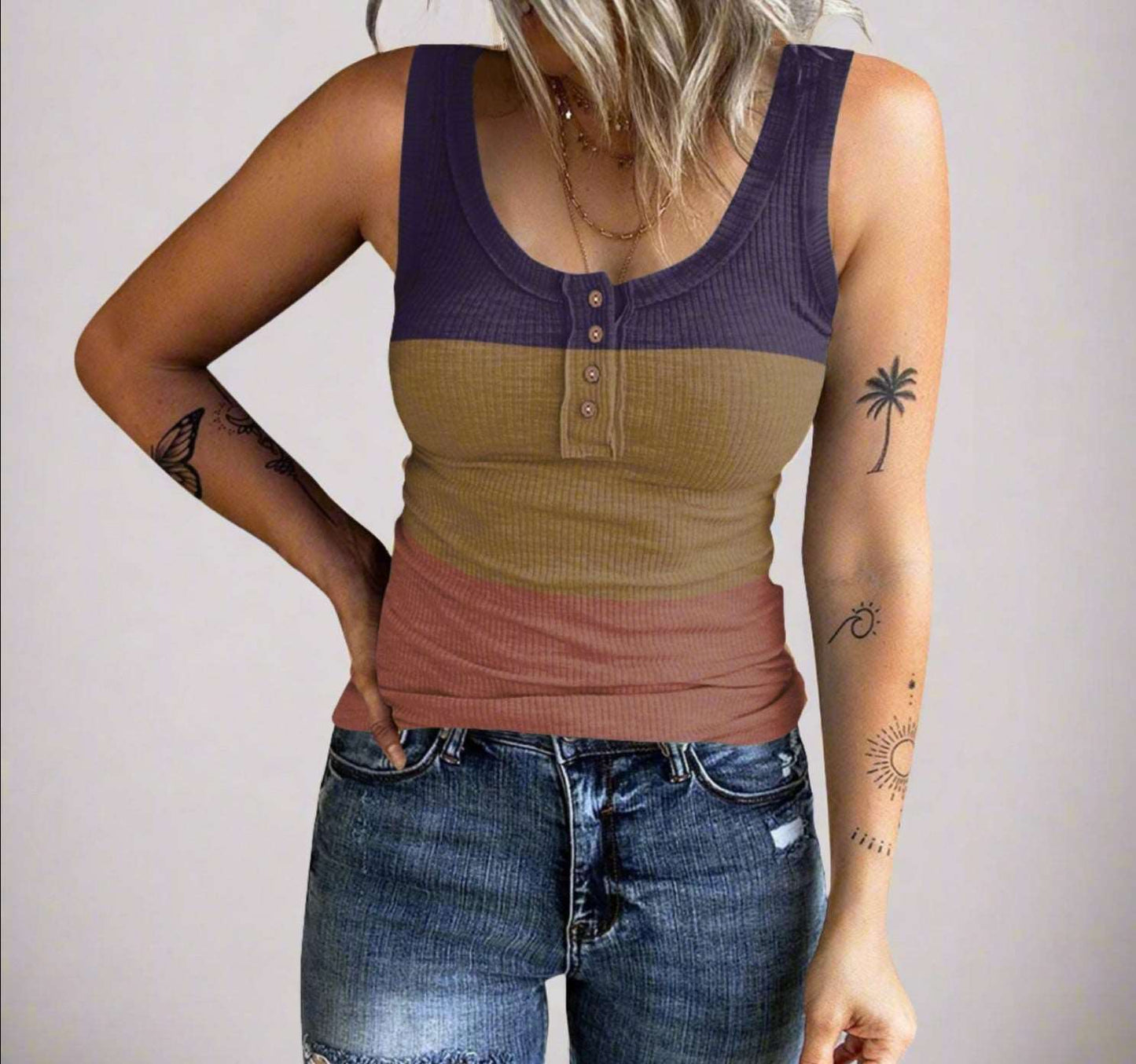 Womens Gradient Sleeveless Top