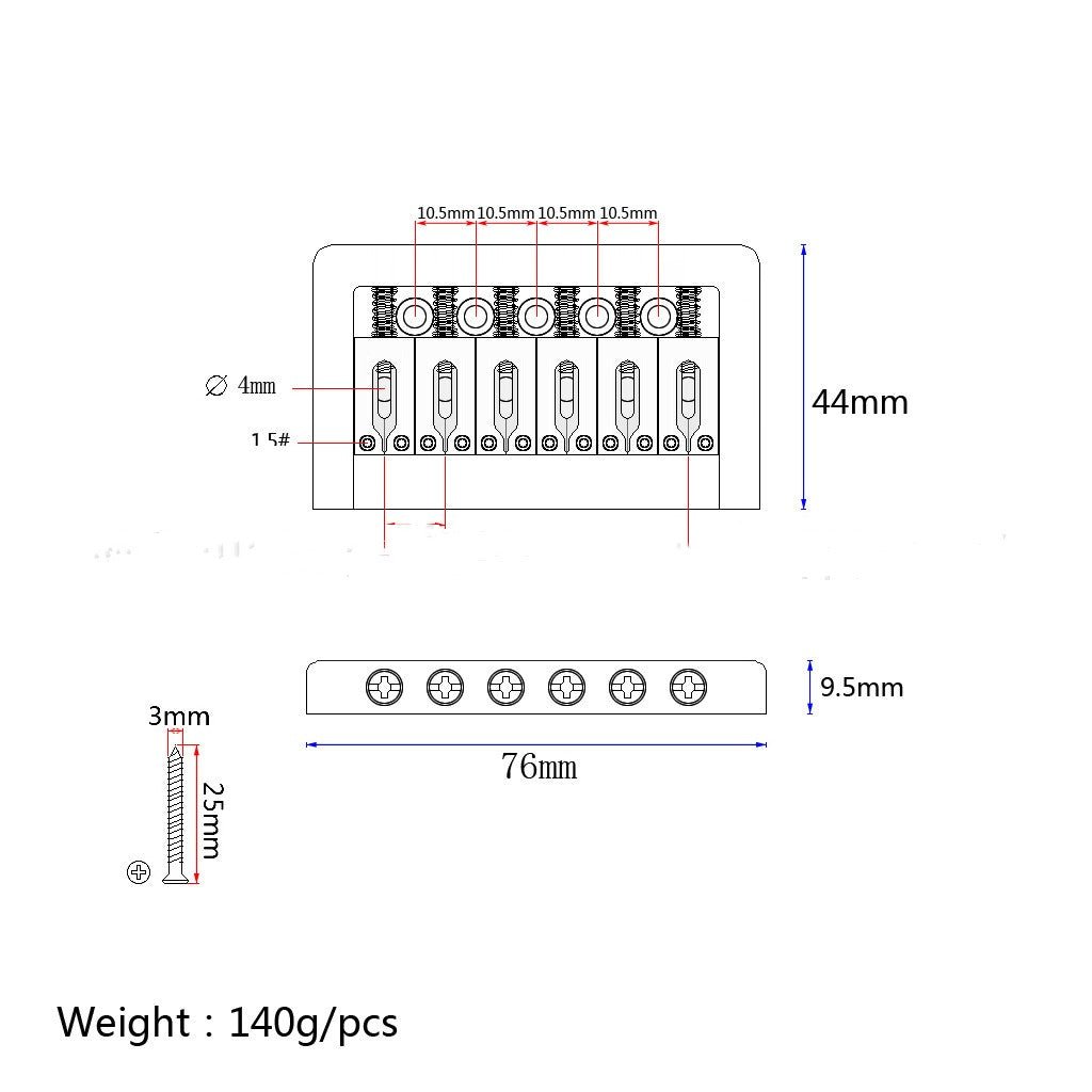 Guitar Bridge with Brass Saddle - Lunacy Deals & Designs