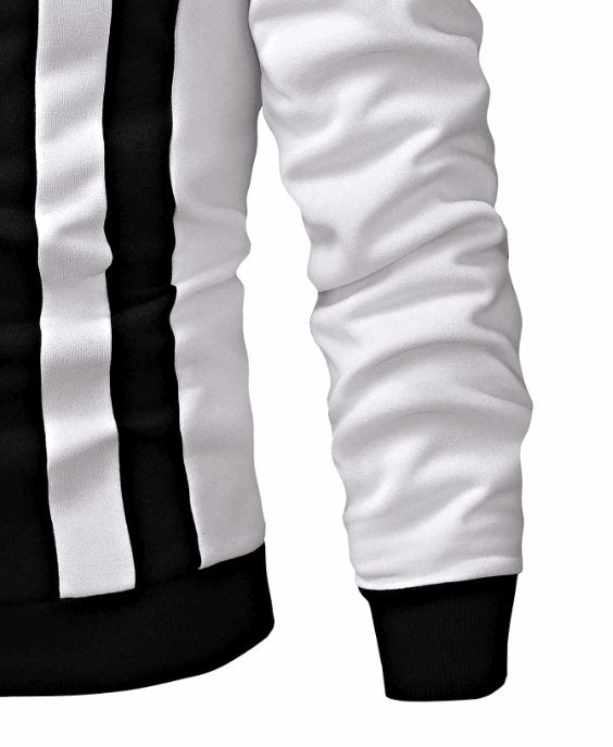 Men's Black & White Vertical Stripe Sweater - Lunacy Deals & Designs