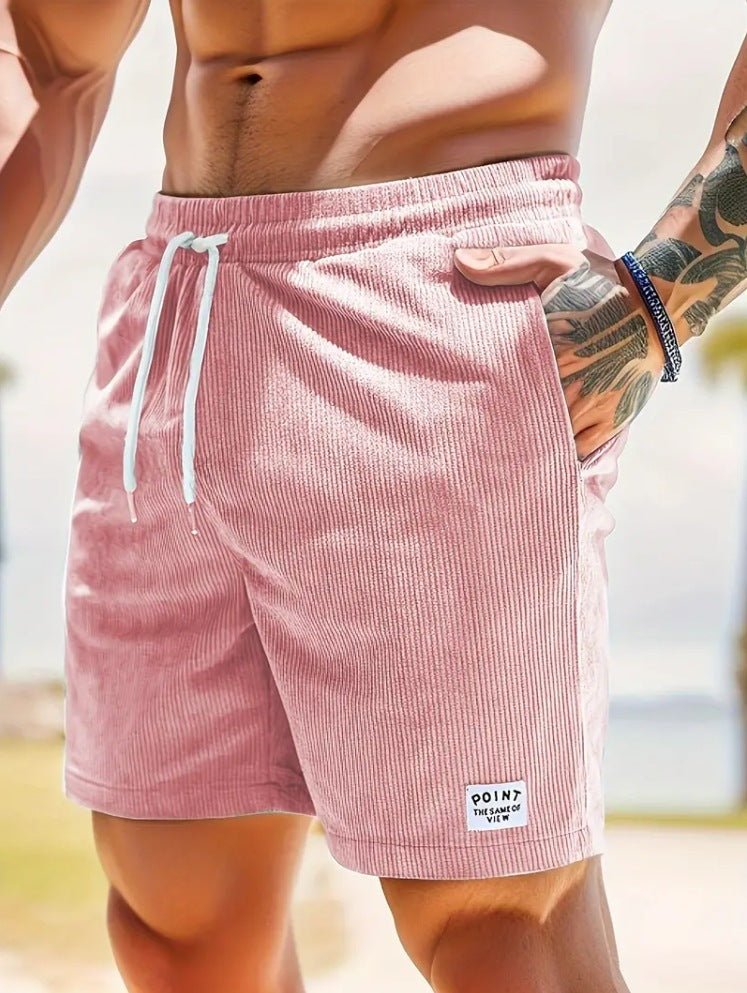 Men's Casual Corduroy Drawstring Shorts - Lunacy Deals & Designs