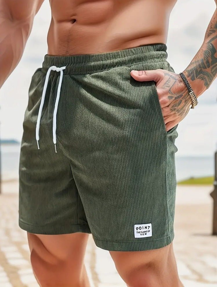 Men's Casual Corduroy Drawstring Shorts - Lunacy Deals & Designs