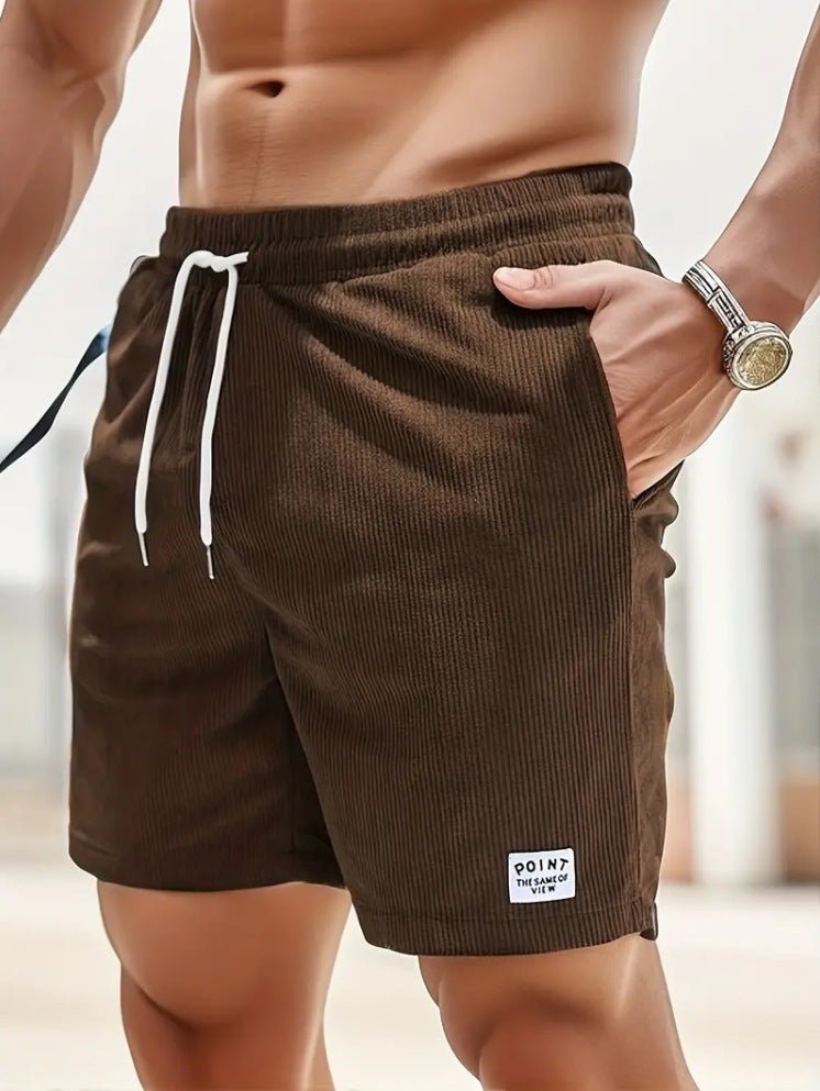 Men's Casual Corduroy Drawstring Shorts - Lunacy Deals & Designs