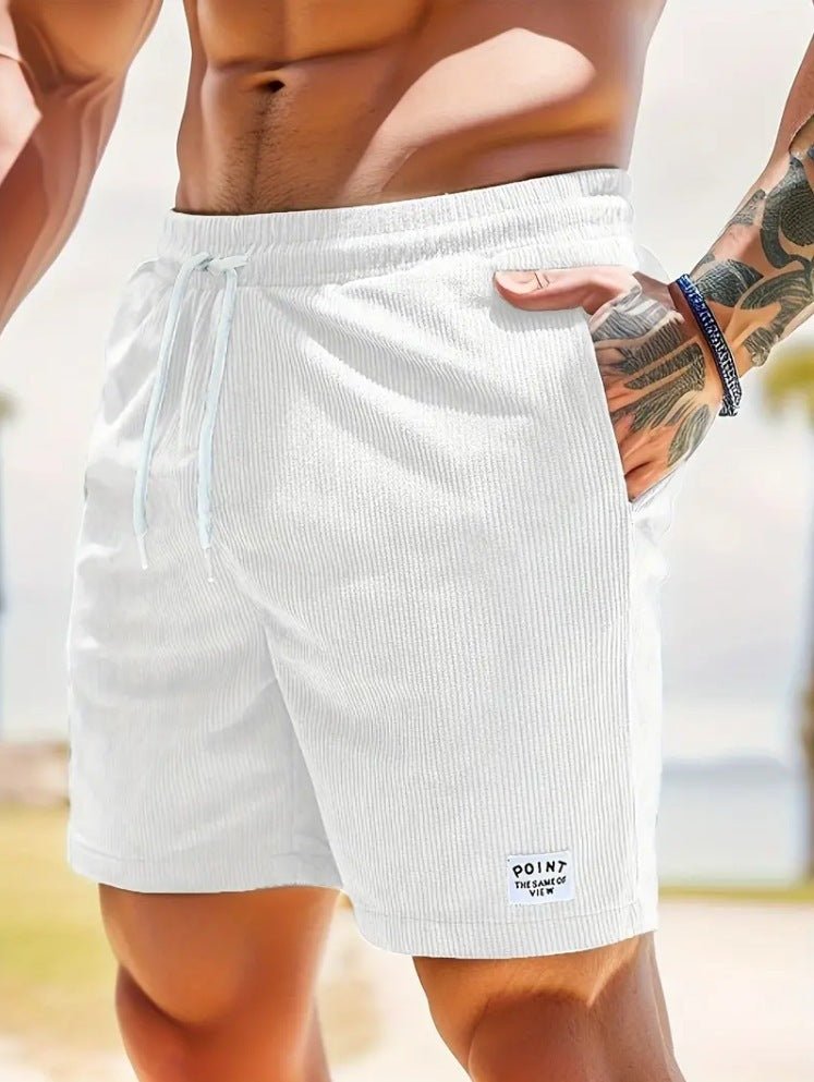 Men's Casual Corduroy Drawstring Shorts - Lunacy Deals & Designs