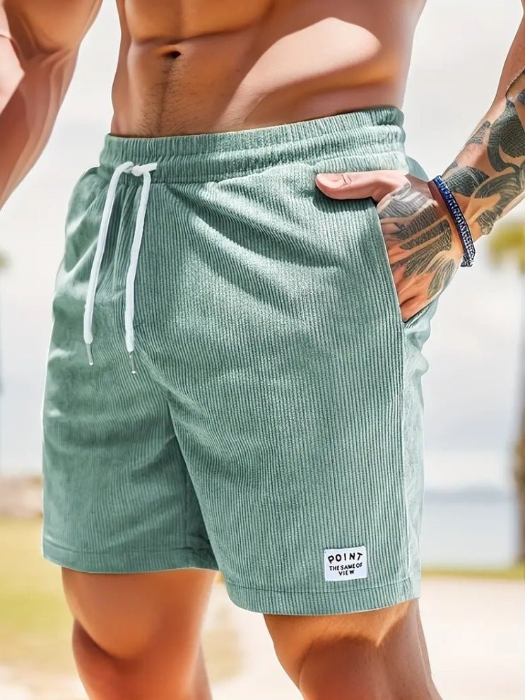 Men's Casual Corduroy Drawstring Shorts - Lunacy Deals & Designs