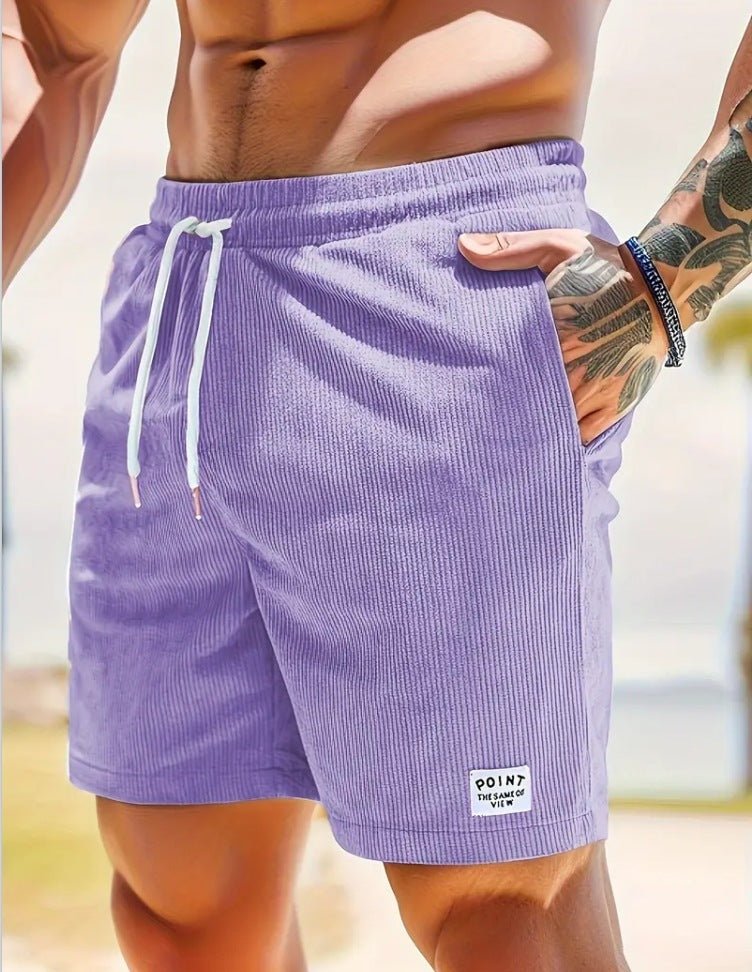 Men's Casual Corduroy Drawstring Shorts - Lunacy Deals & Designs