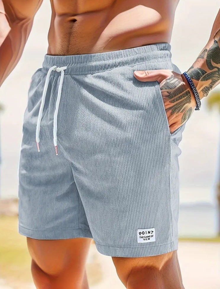 Men's Casual Corduroy Drawstring Shorts - Lunacy Deals & Designs