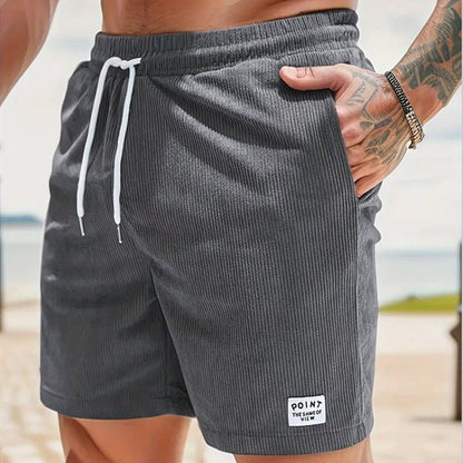 Men's Casual Corduroy Drawstring Shorts - Lunacy Deals & Designs