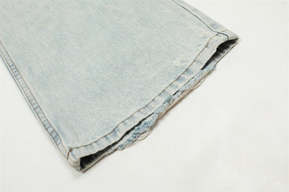 Men's Flared Faded Blue Jeans - Lunacy Deals & Designs