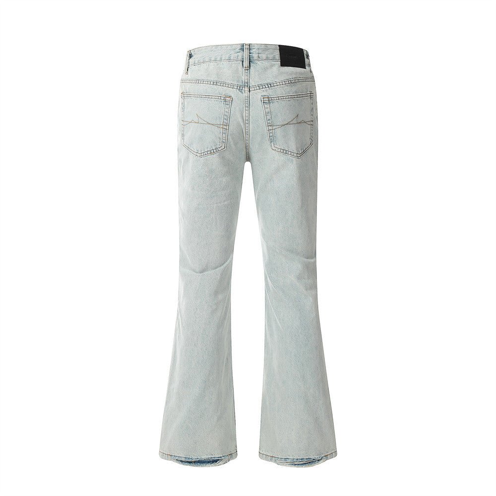 Men's Flared Faded Blue Jeans - Lunacy Deals & Designs