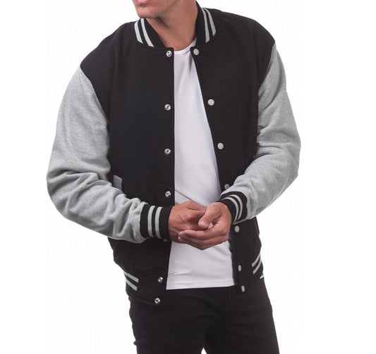 Men's Fleece Snap Button Varsity Jacket - Lunacy Deals & Designs