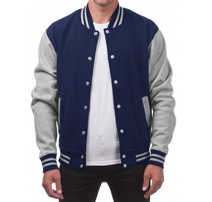 Men's Fleece Snap Button Varsity Jacket - Lunacy Deals & Designs