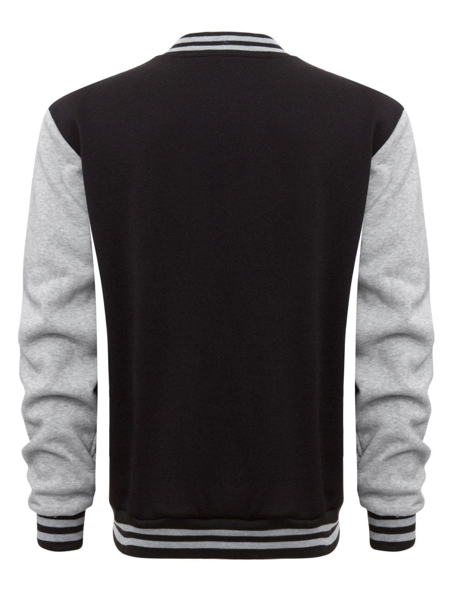 Men's Fleece Snap Button Varsity Jacket - Lunacy Deals & Designs