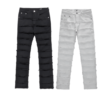 Men's Frayed Vintage Stacked Jeans - Lunacy Deals & Designs