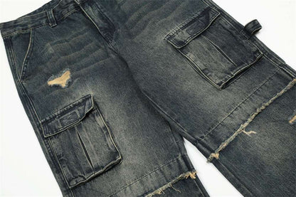 Men's Vintage Washed Cargo Jeans - Lunacy Deals & Designs