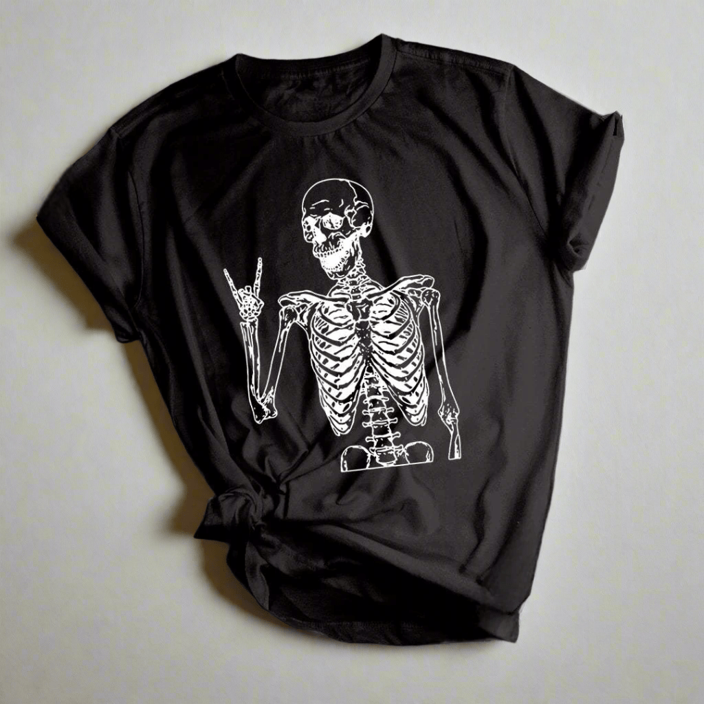 Metal Skeleton Graphic T-Shirt - Lunacy Deals & Designs