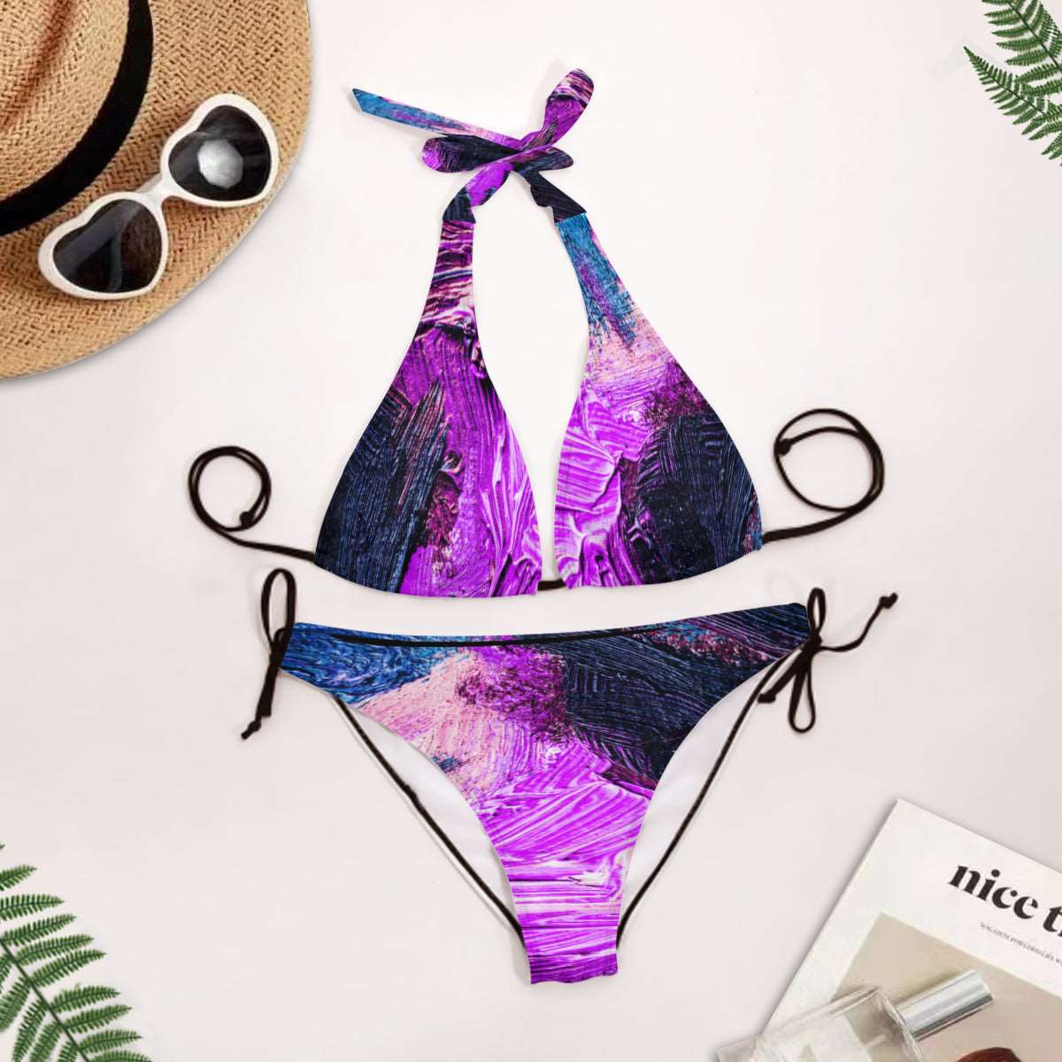 Mystic Waves 2 Piece Halter Swimsuit - Lunacy Deals & Designs